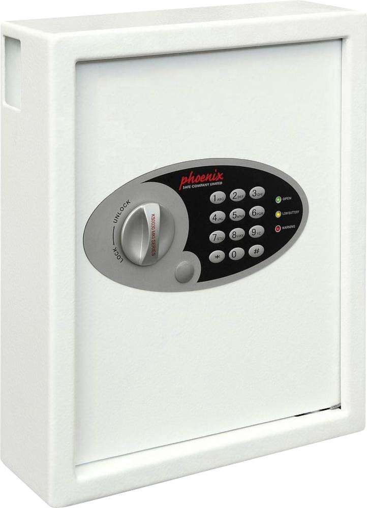 Phoenix Safe Co. KS0032E Wall safe 7.5 L Steel White - Phoenix Safe