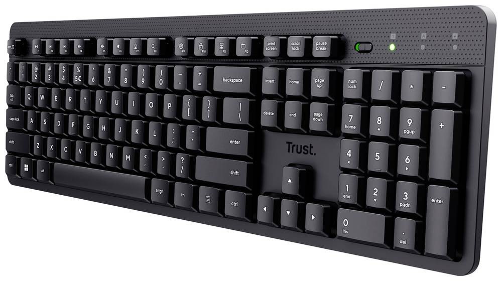 Trust ODY II Bluetooth Tastatur Deutsch, QWERTZ Schwarz mit