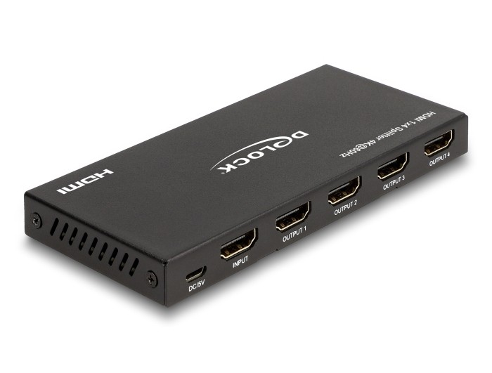 DeLOCK HDMI Splitter 1 x HDMI in to 4 x HDMI out 4K 60 Hz with
