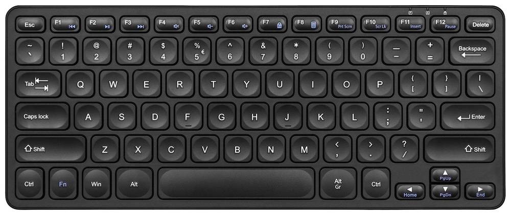 Perixx PERIBOARD-416 DE USB Tastatur Deutsch, QWERTZ Schwarz USB-Hub