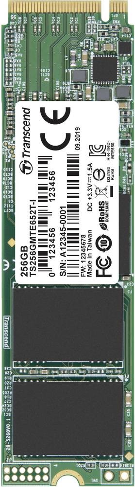 Transcend TS256GMTE652T-I unidad de estado sólido 256 GB M.2 PCI