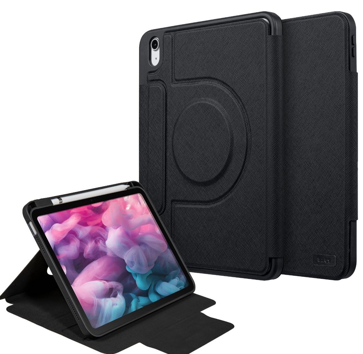 LAUT PRESTIGE FOLIO MG Black Magspin Case for iPad 10.9