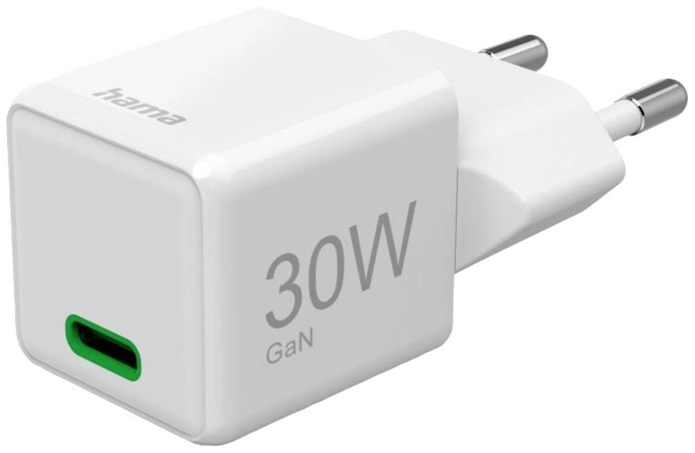 Hama 00201982 USB Ladegerät 30 W 1x USB-C USB PD Weiß