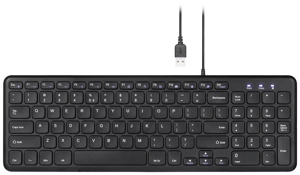 Perixx PERIBOARD-213 DE B USB Tastatur Deutsch, QWERTZ Schwarz