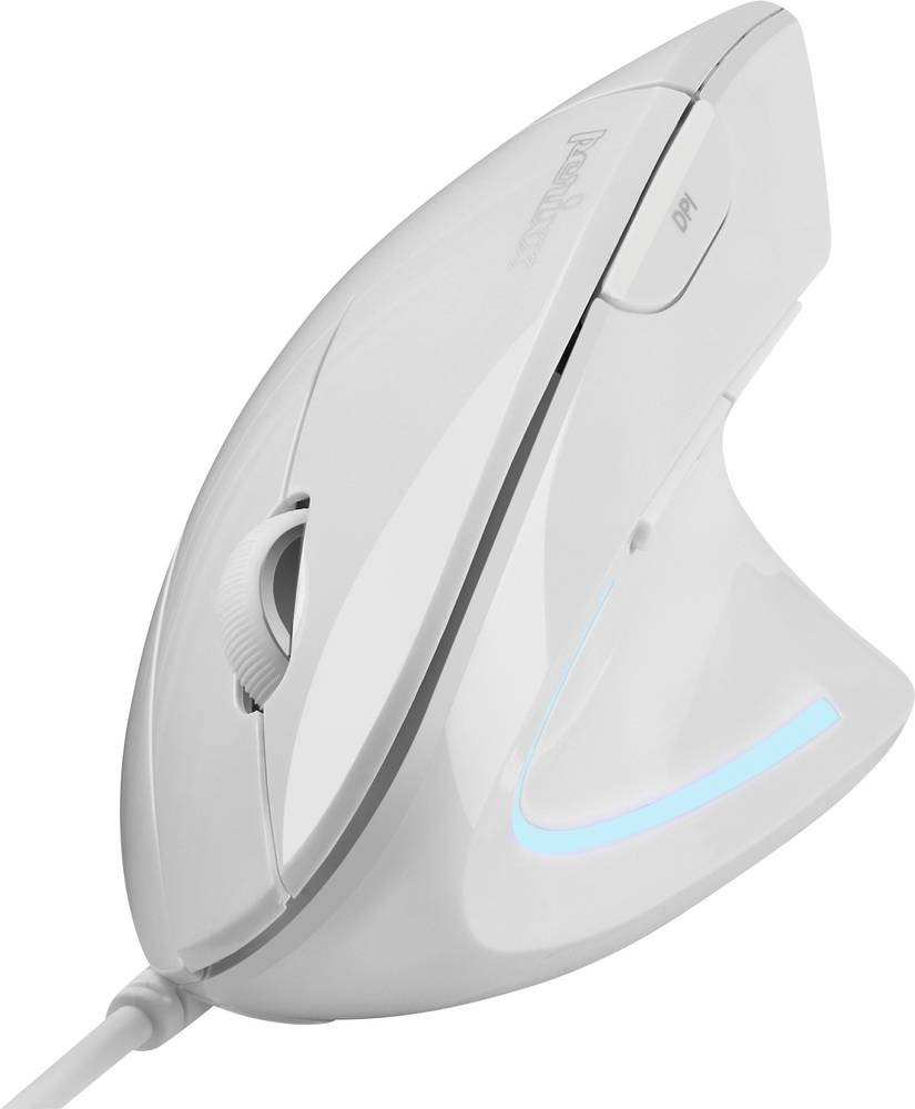 Perixx PERIMICE-513W Ergonomische Maus Kabelgebunden Optisch white 6