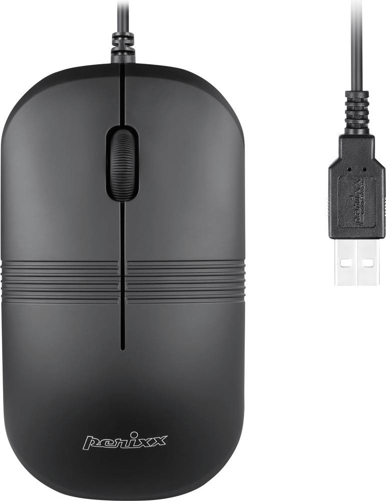 Perixx PERIMICE-503 B Maus Kabelgebunden Optisch Schwarz 1600 dpi