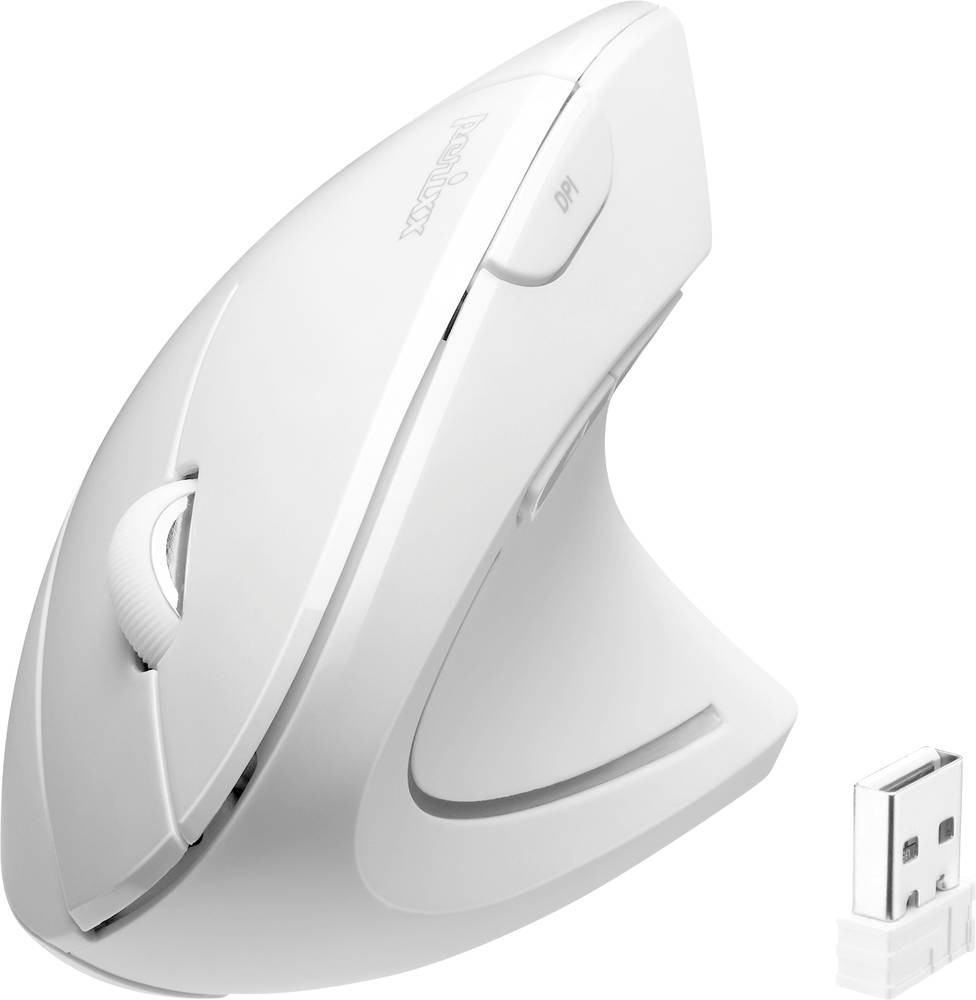 Perixx PERIMICE-713 N W Ergonomische Maus Funk white 6 Tasten 1000