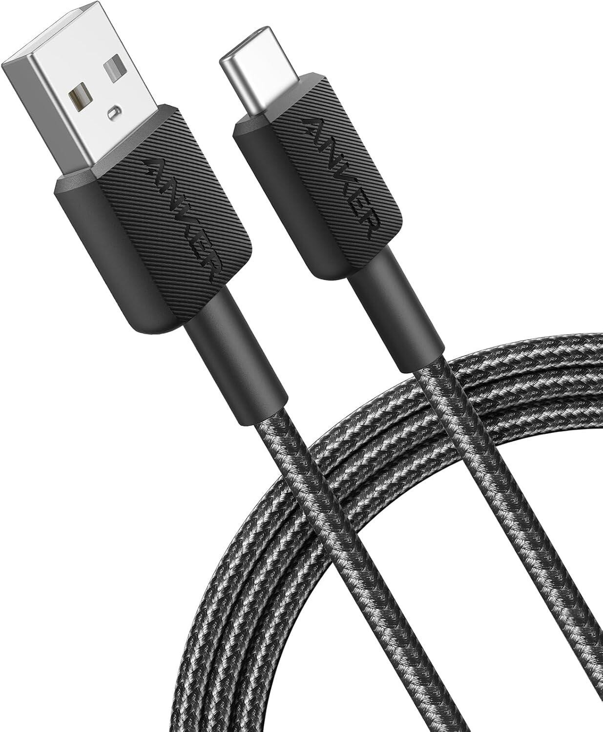 Anker 322 USB cable 1.8 m USB A USB C 0.48 Gbit/s Black - Anker 322,