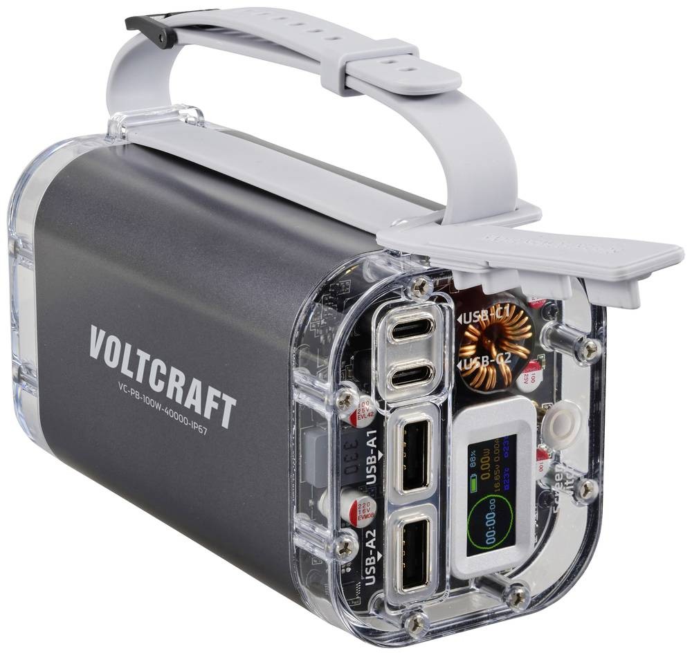 VOLTCRAFT VC-PB-100W-40000-IP67 Powerbank 40000 mAh USB PD LiPo USB-C