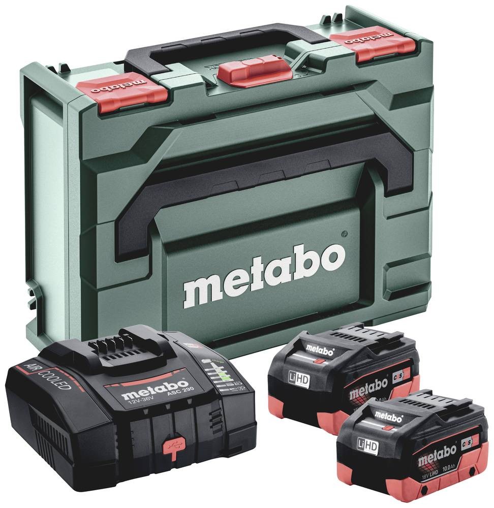 Metabo 685304000 Basic-Set 2x LiHD 10Ah + ASC 290 + metaBOX 145
