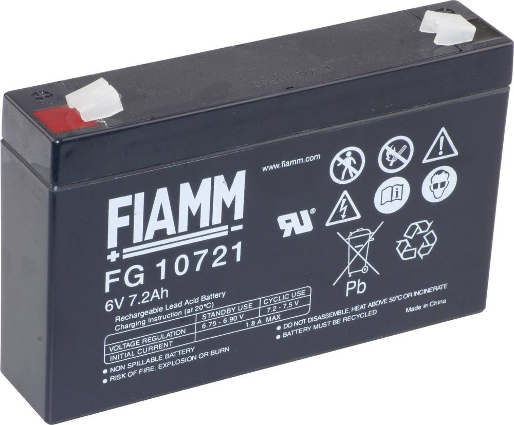 Fiamm PB-6-7,2 FG10721 Bleirechargeable battery 6V 7.2Ah Blei-Vlies (