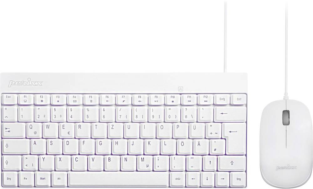Perixx PERIDUO-212W Kabelgebunden Tastatur, Maus-Set Deutsch, QWERTZ