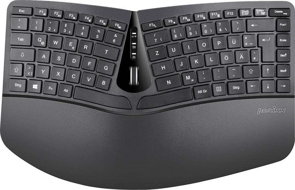 Perixx Ergonomisch Funk Tastatur, Maus-Set Ergonomisch Deutsch,