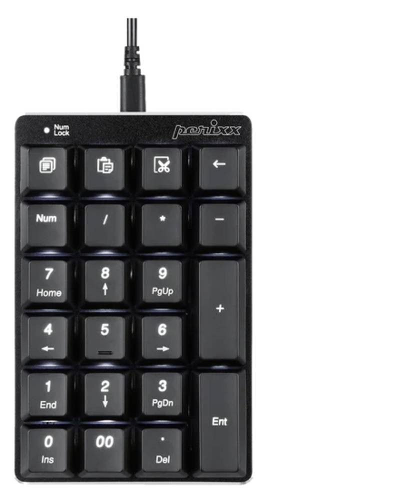 Perixx PERIPAD-303 B Kabelgebunden Nummernblock Beleuchtet noir
