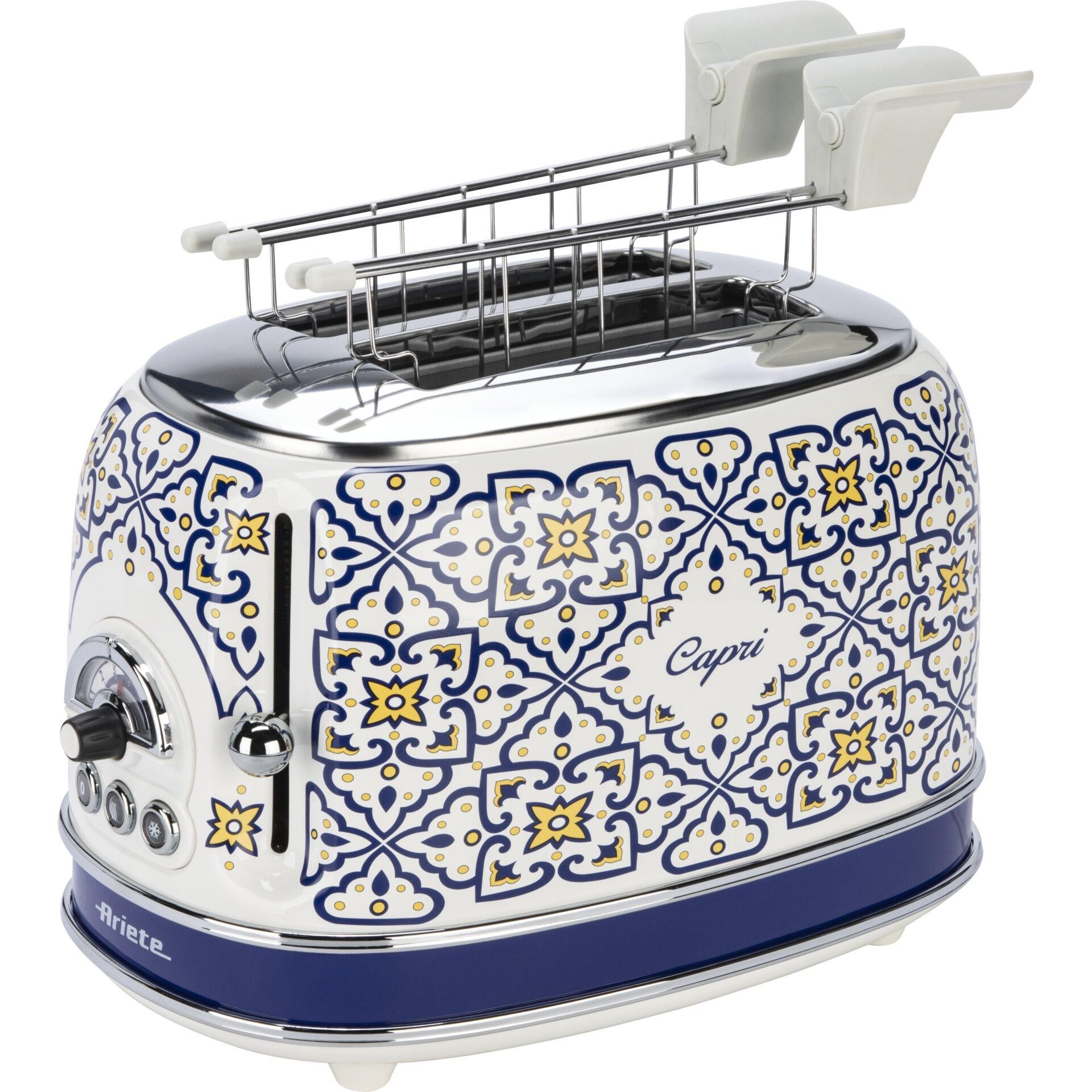 Ariete 0155/0C 6 2 slice(s) 810 W White, Light Blue - Ariete 0155/0C,
