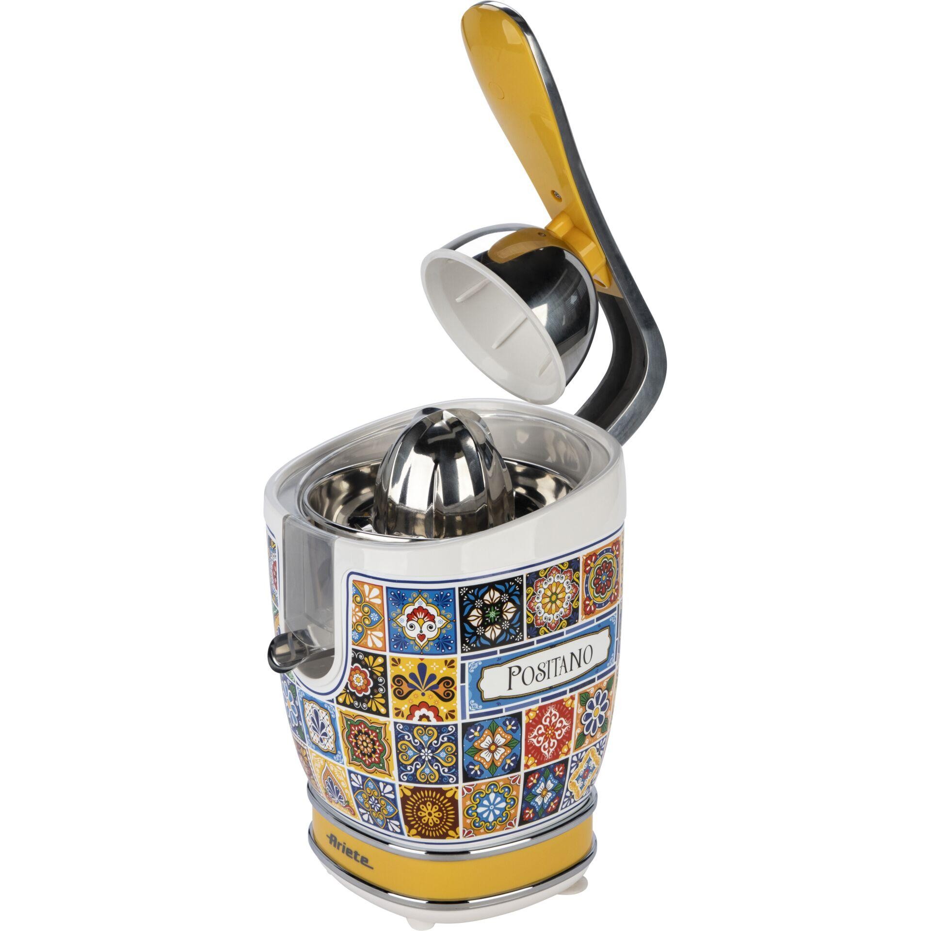 Ariete 413, Positano juicer, Electric juicer with lever, 2 cones for