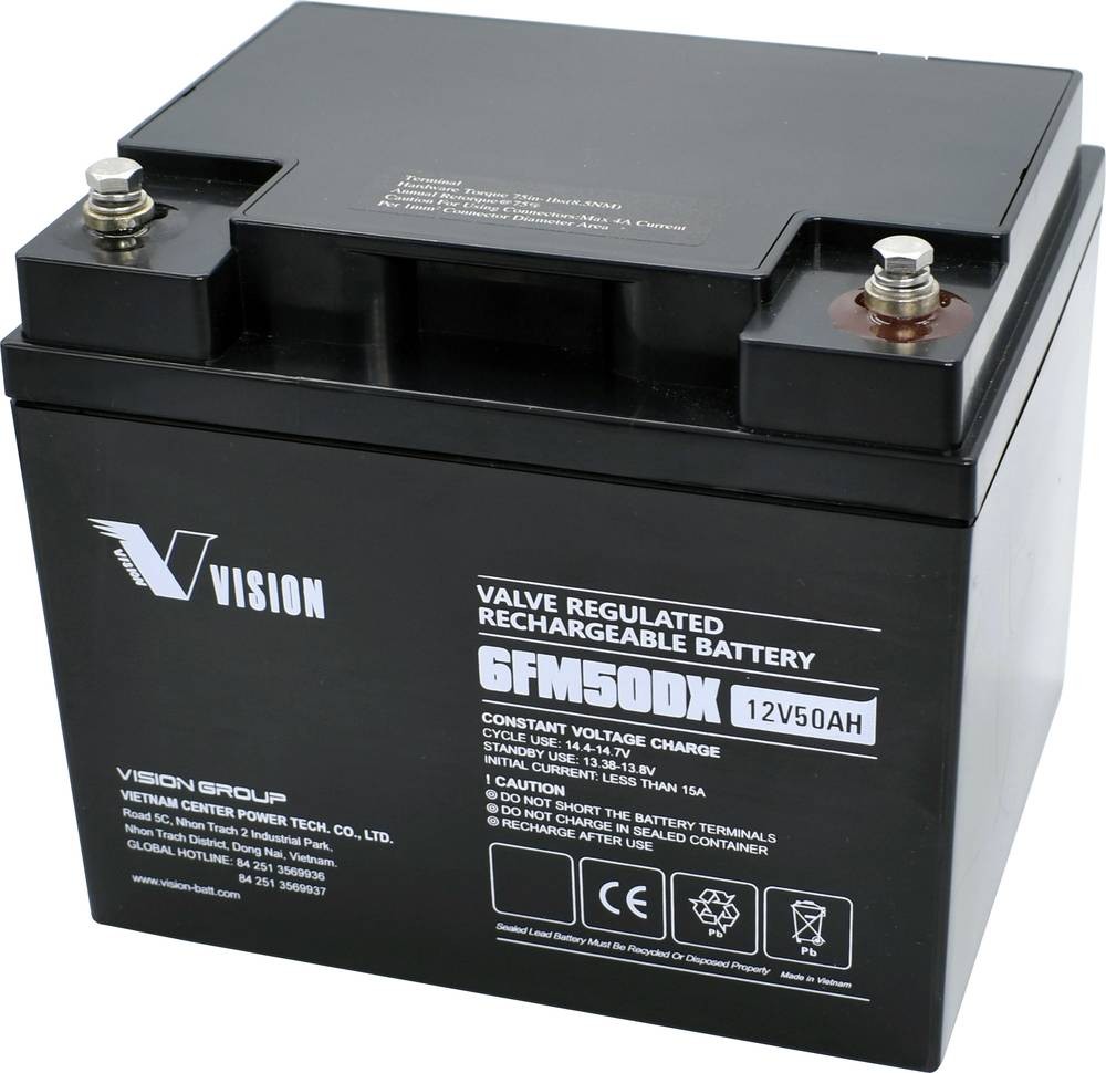Vision Akkus 6FM50DX Bleirechargeable battery 12V 50Ah Blei-Vlies (