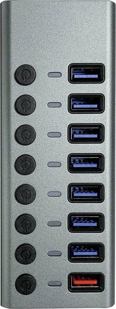 Maxtrack CH11L USB-Hub 8 Port USB-A USB 3.0 5 GBit/s einzeln