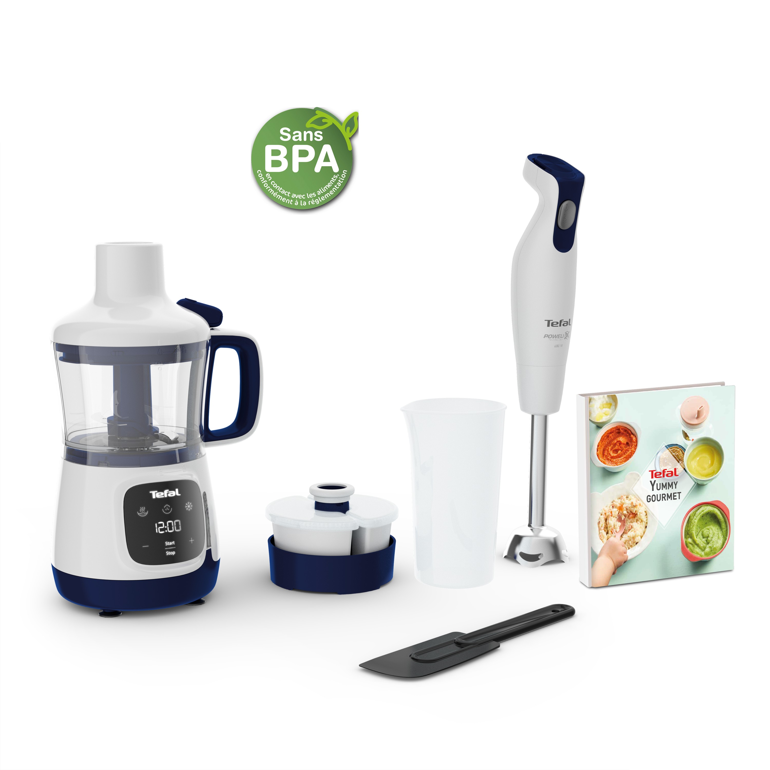 Tefal Yummy Gourmet HB55W4 0.8 L Cooking blender 600 W White - Tefal