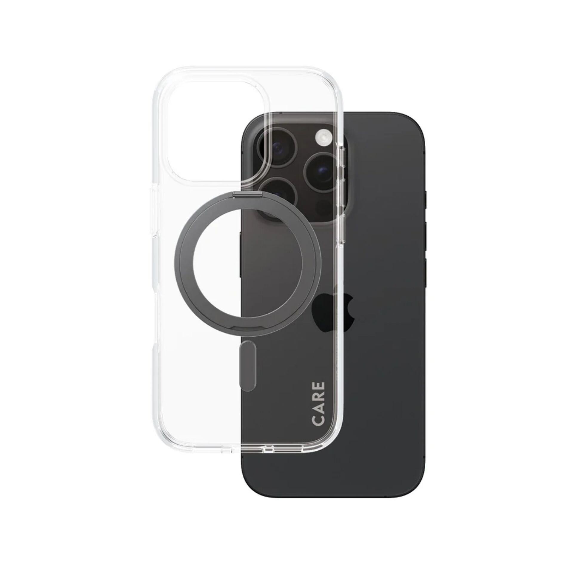 PanzerGlass CARE by Case Transparent w. Black Kickstand &
