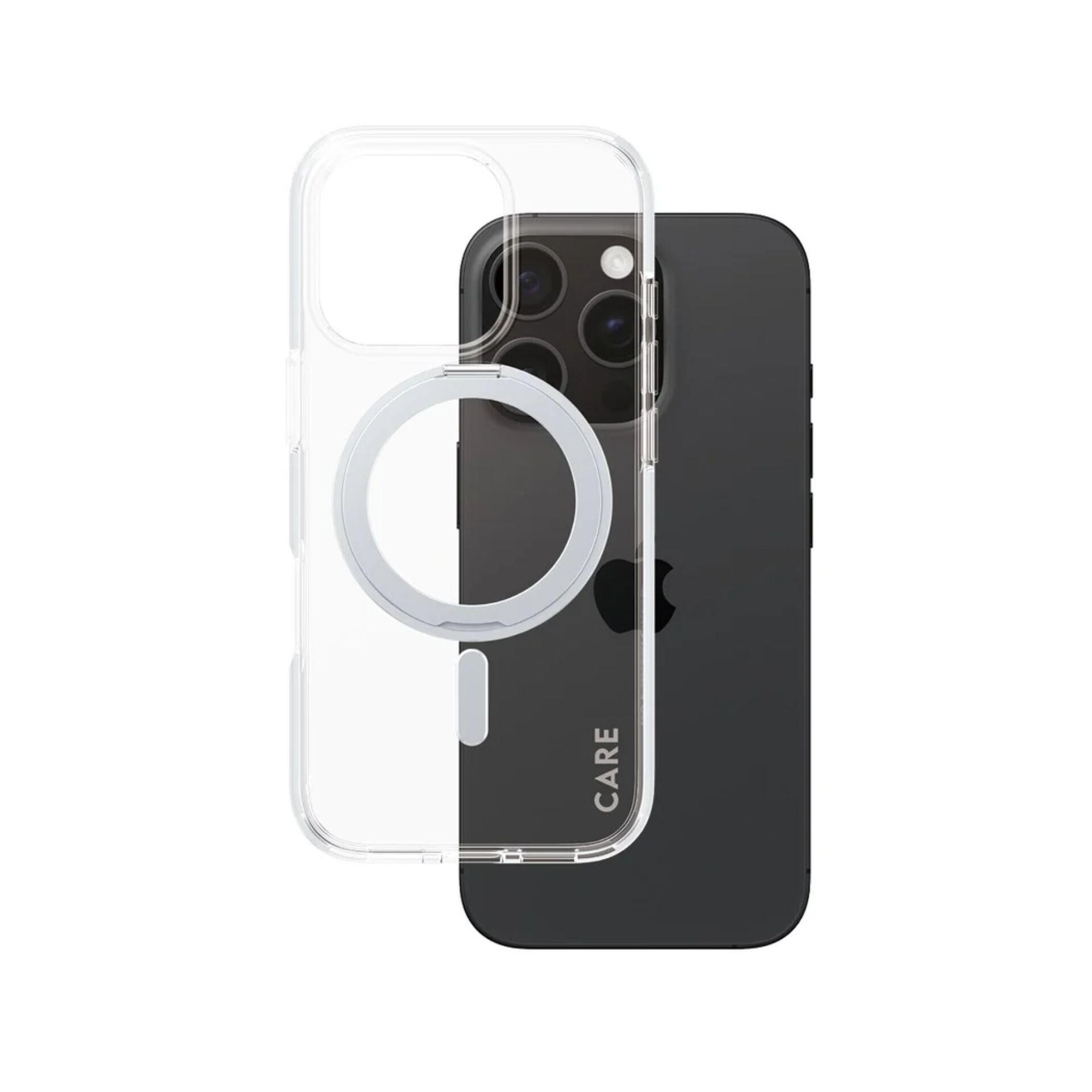 PanzerGlass CARE by Case Transparent w. Silver Kickstand &