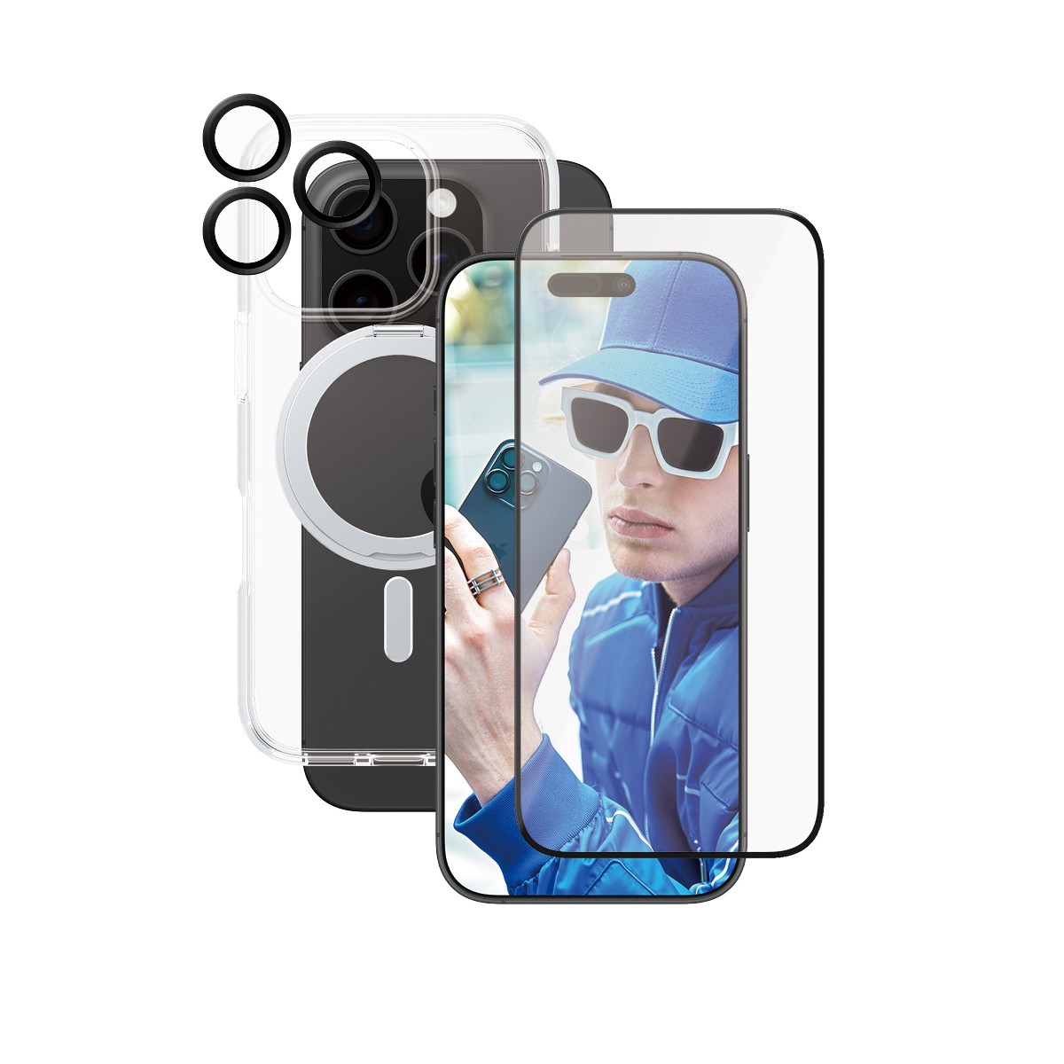 PanzerGlass CARE by 3-in-1 Ceramic Bundle iPhone 16 Pro
