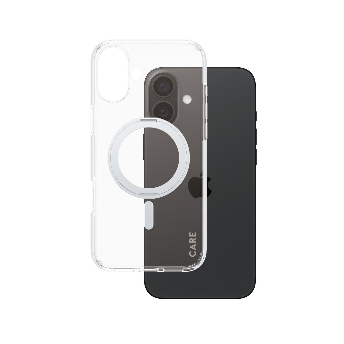 PanzerGlass CARE by Case Transparent w. Silver Kickstand &