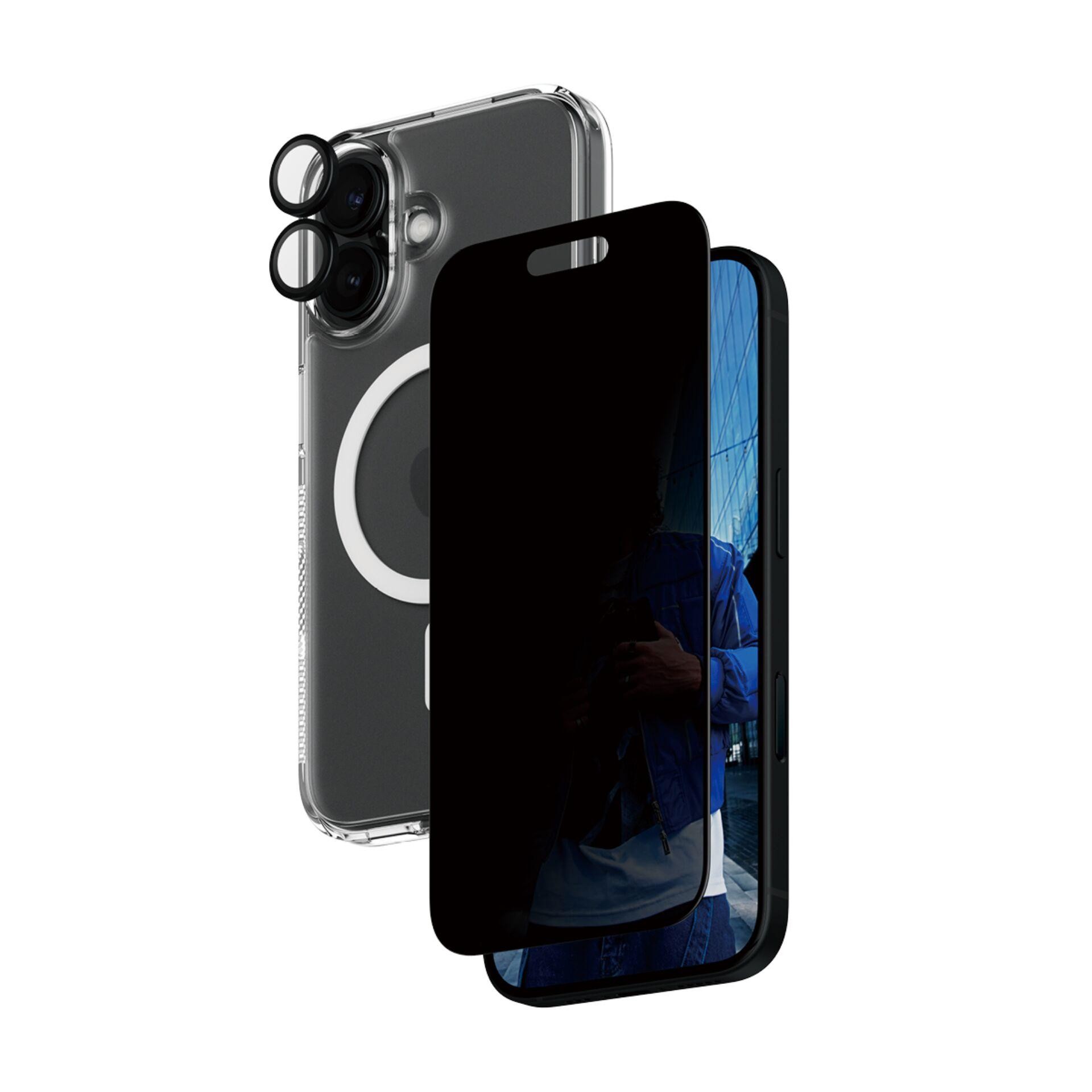 PanzerGlass 3-in-1 Privacy Protection iPhone 16 - Passend für iPhone