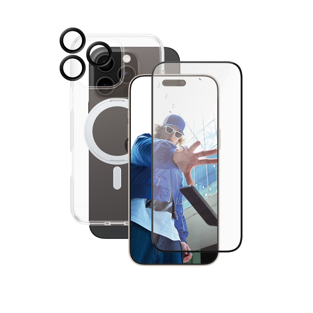 PanzerGlass CARE by 3-in-1 Ceramic Bundle iPhone 16 Pro Max