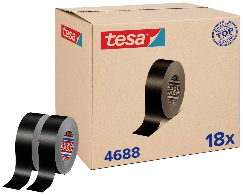 Tesa tesaband 4688 Standard 04688-00000-00 Gewebeklebeband Schwarz (L