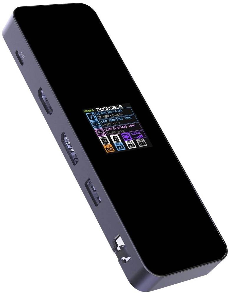 Dockcase USB-C docking station Universal integriertes Display, incl.