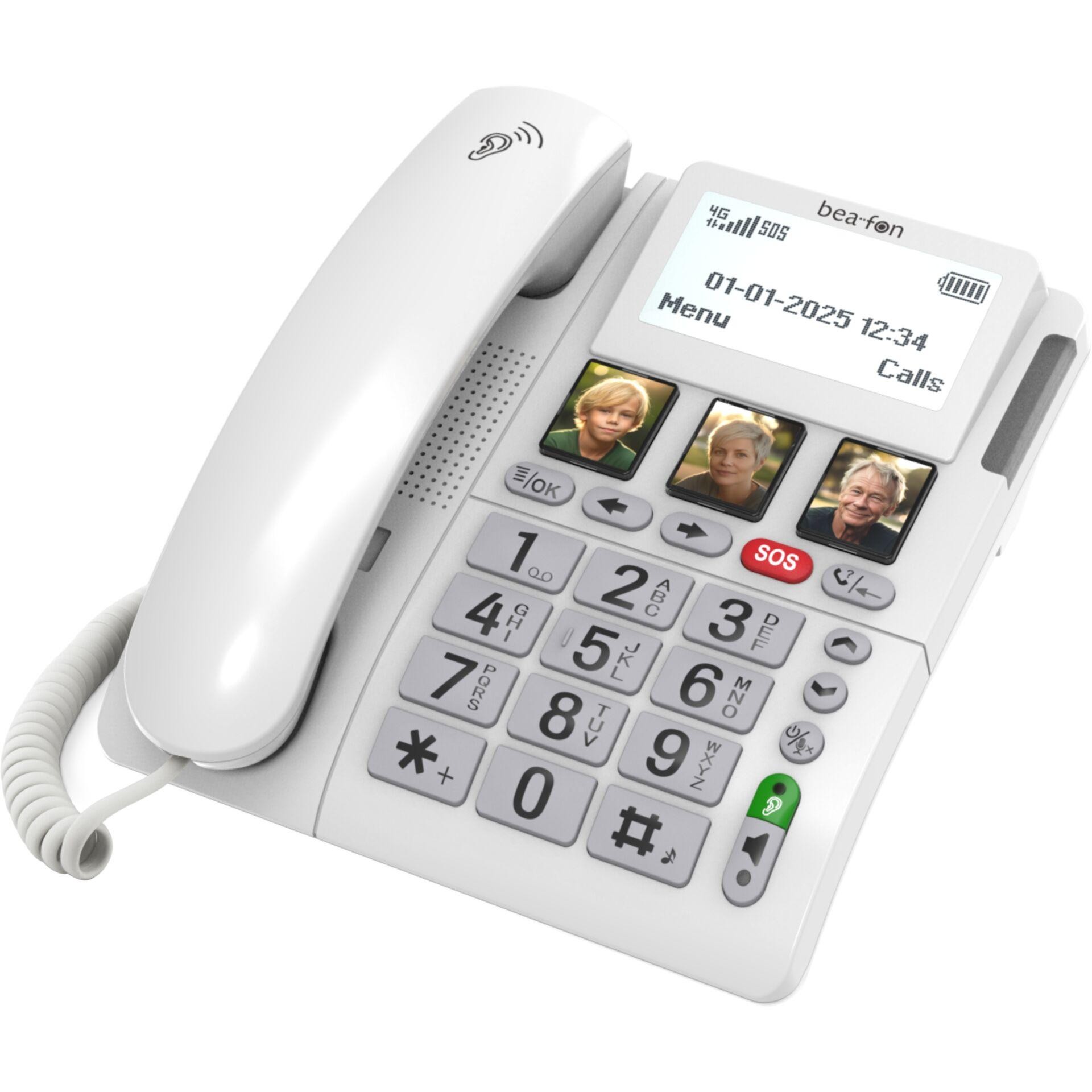 Beafon ML10 LTE Analog telephone Caller ID White - Beafon ML10 LTE,