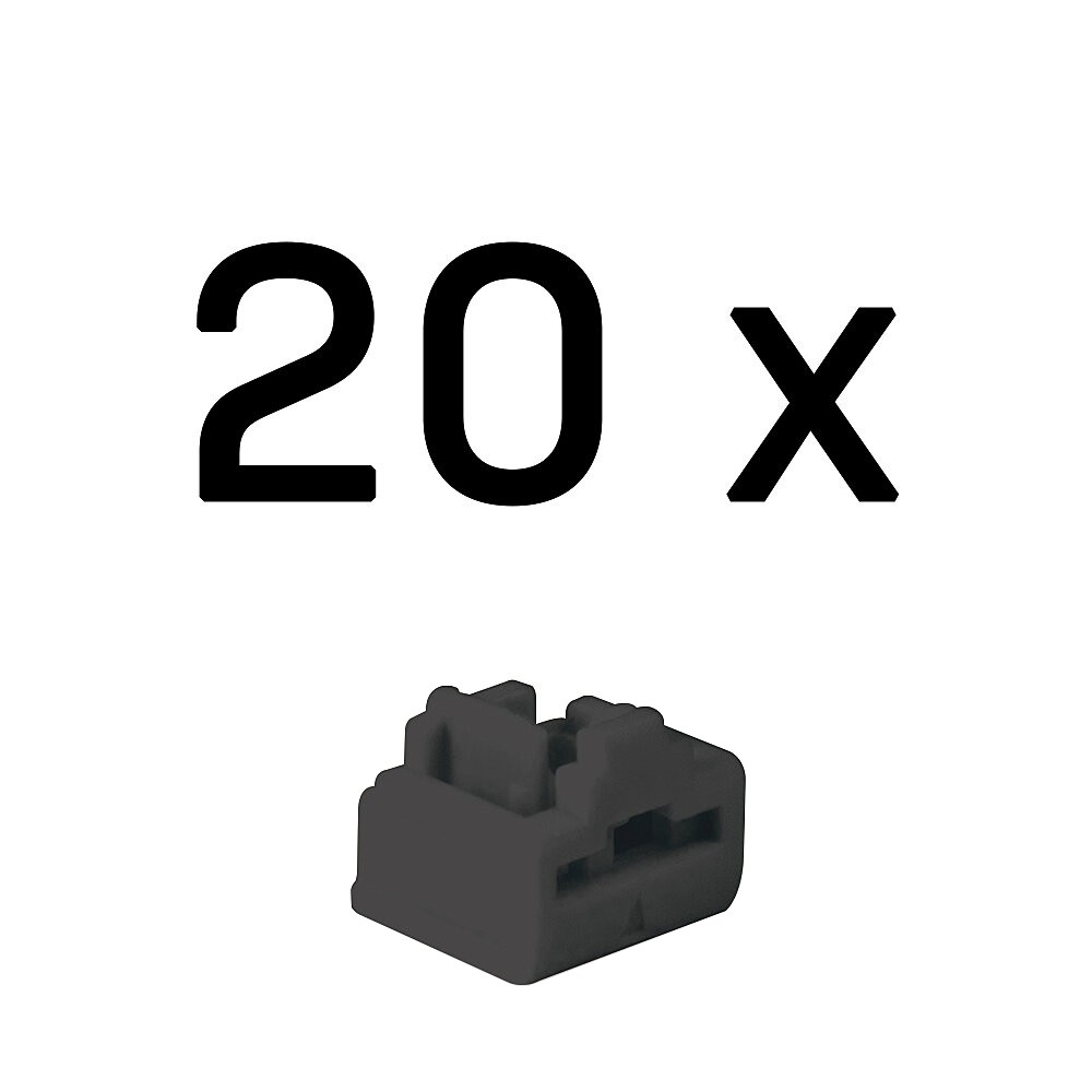 Lindy RJ-45 Port Blockers (Without Key) - Pack of 20, Black - Lindy