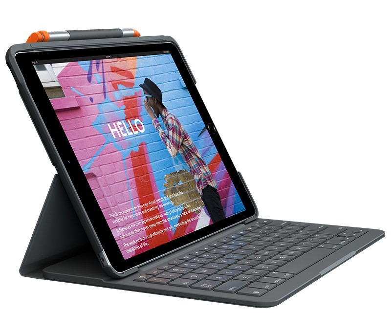 Logitech Slim Folio für iPad 7th graphit