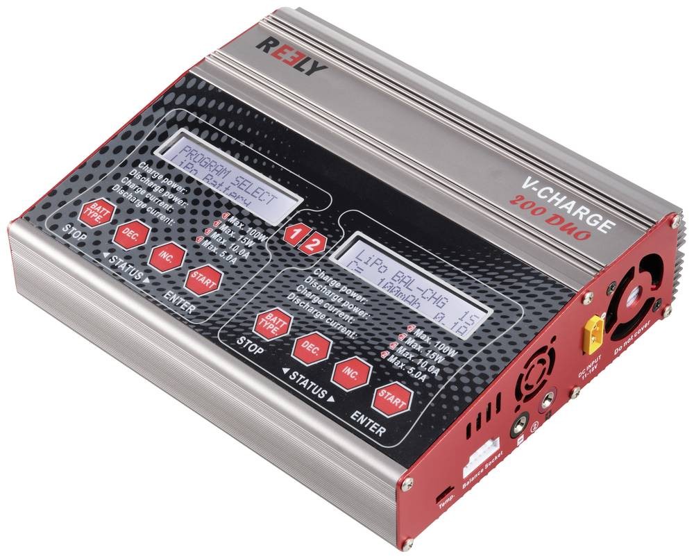 Reely V-Charge 200 Duo Modellbau-Multifunktionsladegerät 12 V, 230V