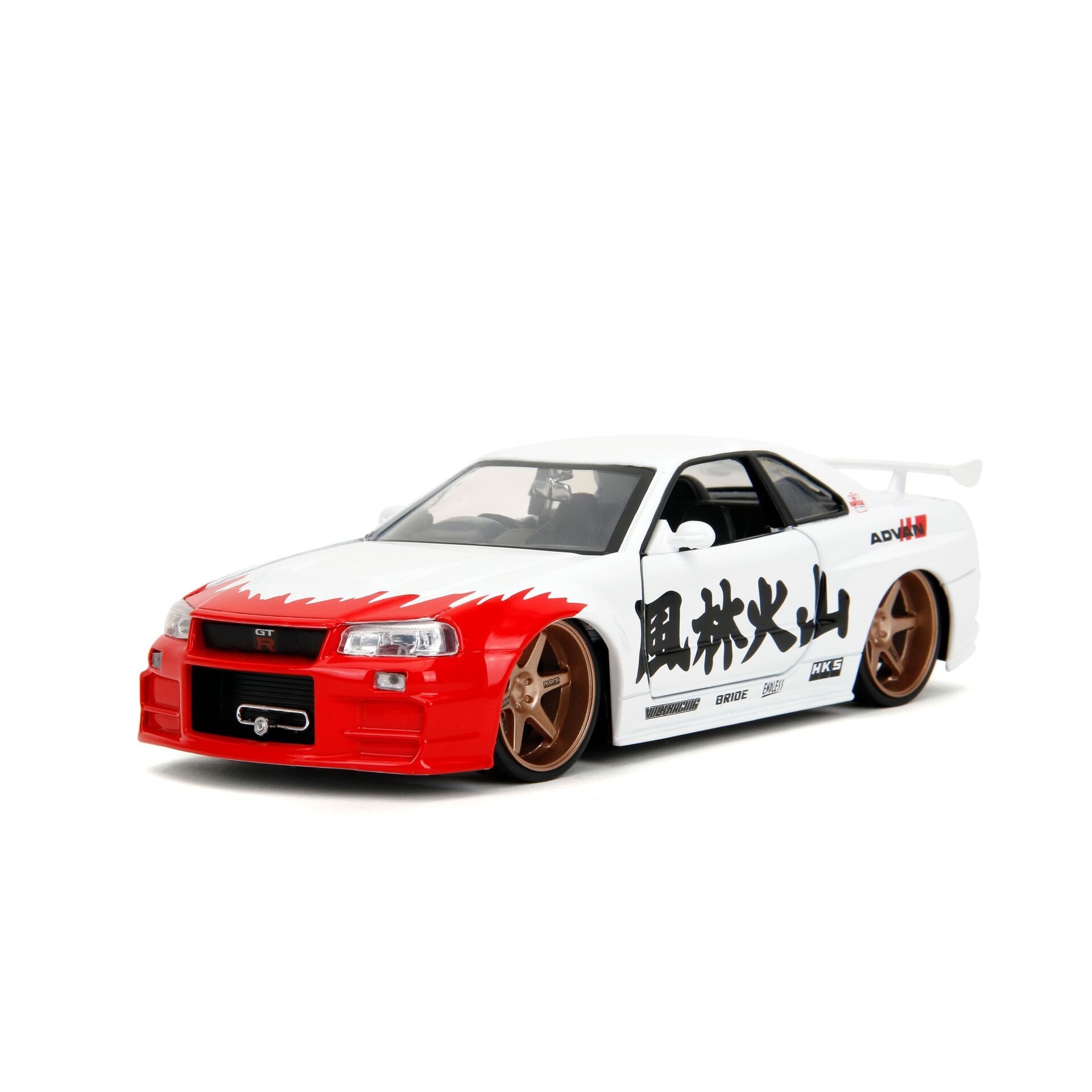 JADA 1:24スケール 日産 SKYLINE GT-R GTR R34 BNR34 合金車モデル