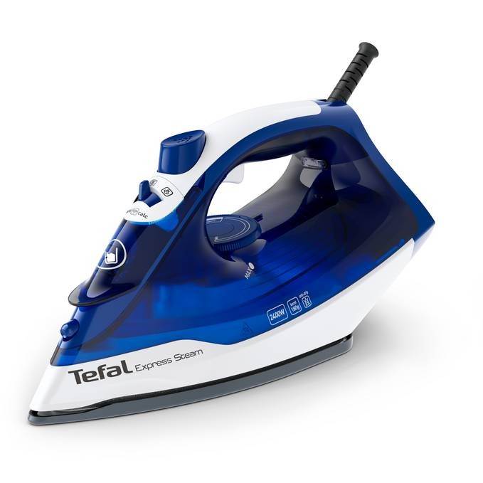 Tefal Express Steam FV2838 Dampfbügeleisen, Blau/Weiß