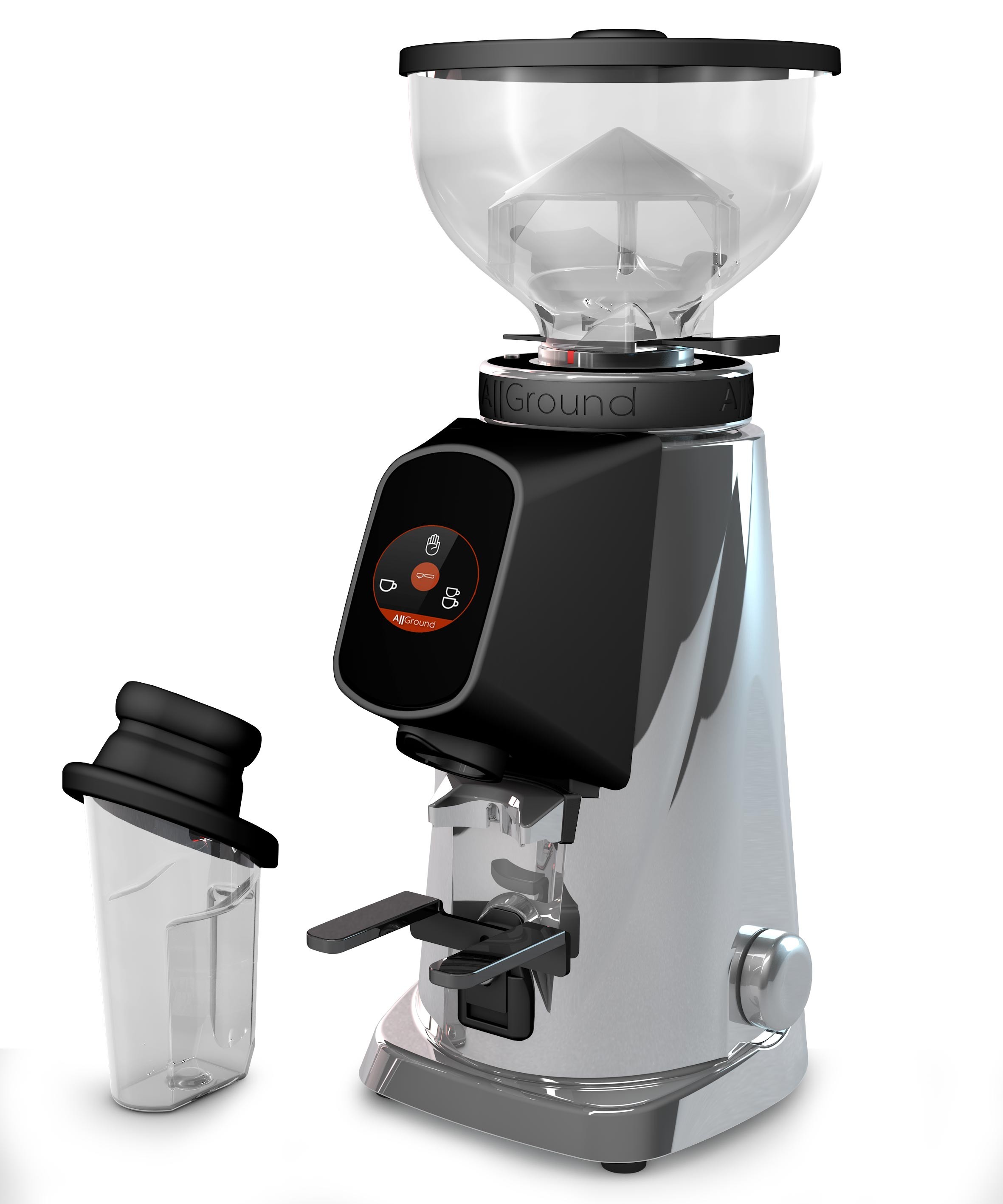 Fiorenzato AllGround Kaffeemühle Chrom Matt & schwarz, 230V EU, Dark-