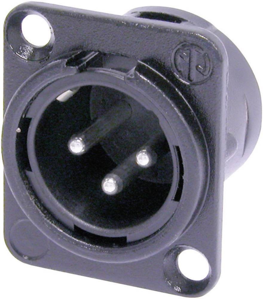 Neutrik NC3MDL1BAG XLR-Steckverbinder Flanschstecker, Kontakte gerade