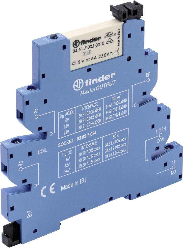 Finder 39.21.0.012.0060 Koppelrelais 12 V/DC, 12 V/AC 6A 1 Schließer