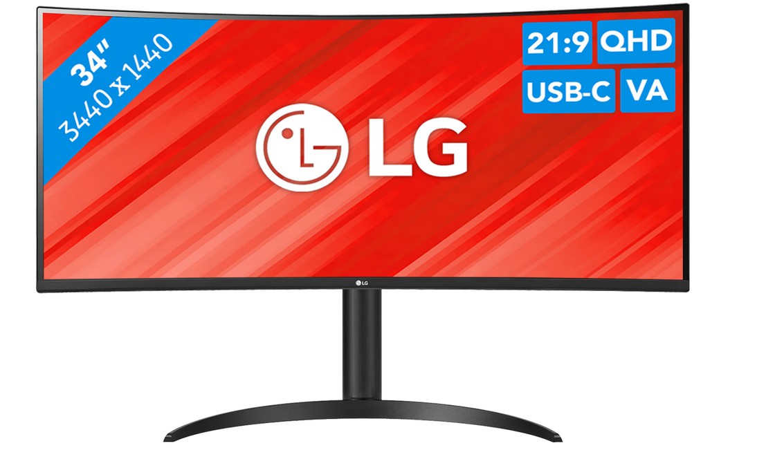 86,4cm/34" (3440x1440) LG 34WR55QK-B 21:9 VA 5ms 100Hz HDMI