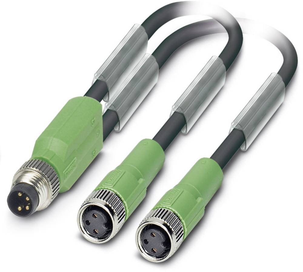 Phoenix Contact M8/M8/M8 Verteilerkabel 1xStift/2xBuchse gerade 3/3-