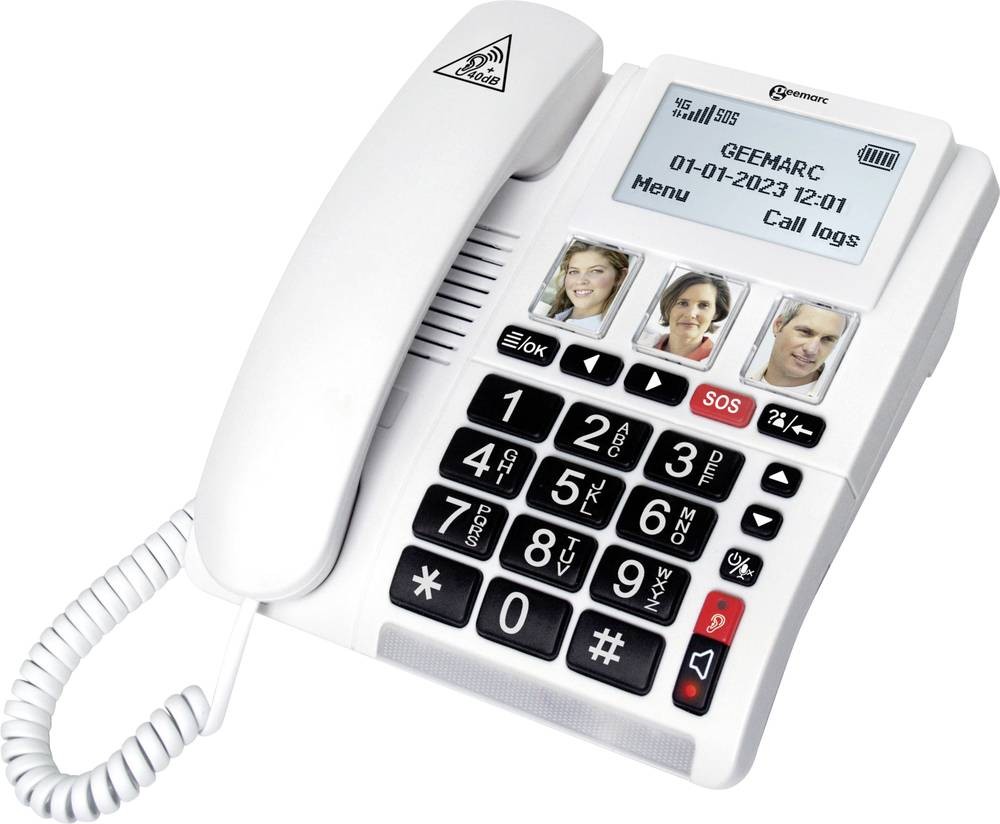 Geemarc CL9000 Schnurloses telefono per anziani Foto-Tasten,