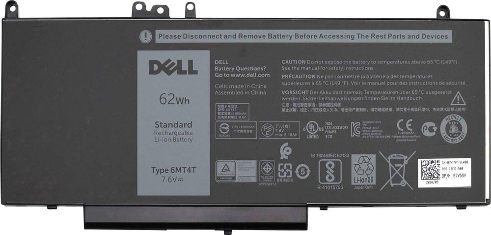 DELL 6MT4T refacción para laptop Batería - DELL 6MT4T, Batería,