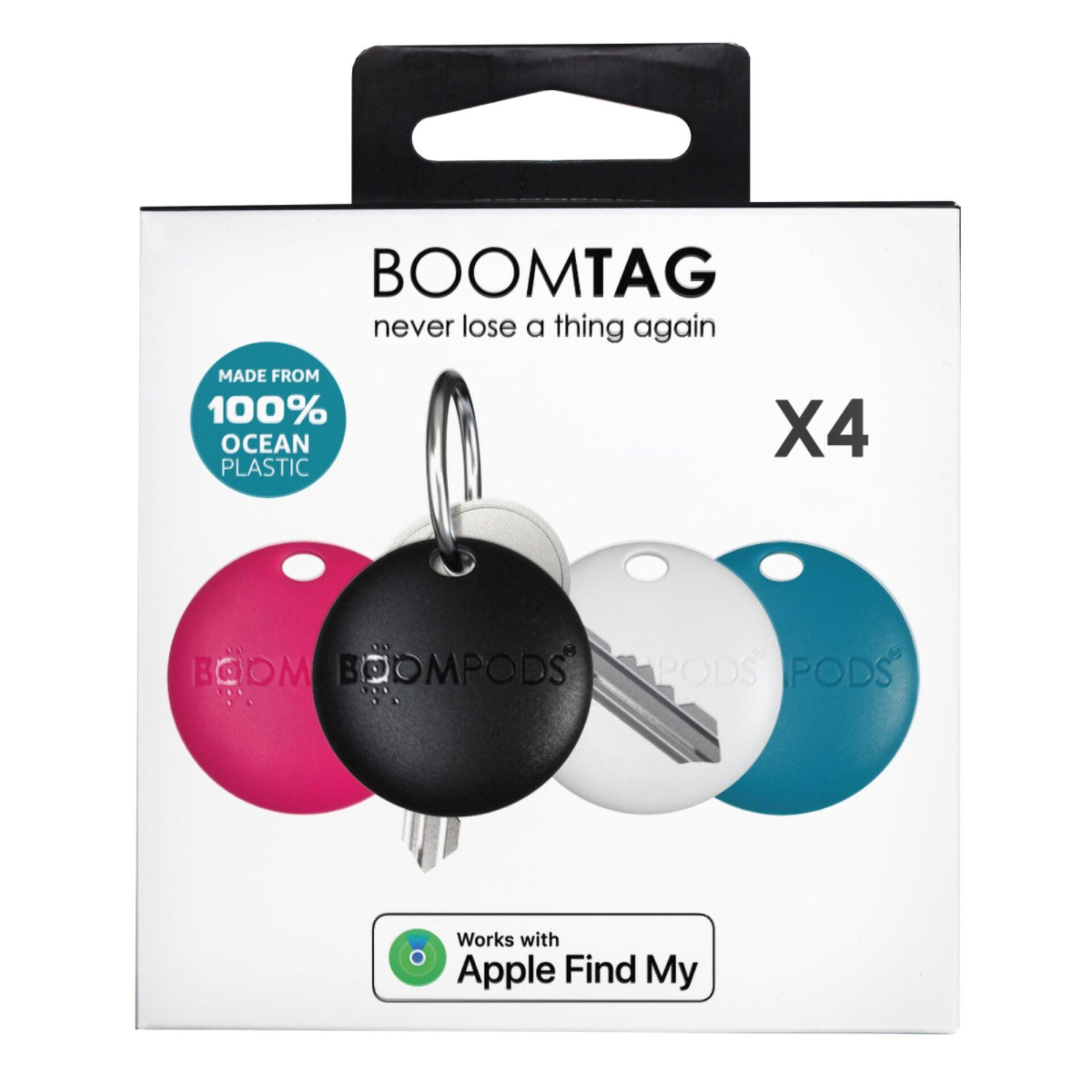Boompods Boomtag Item Finder Black, Blue, Pink, White - Boompods