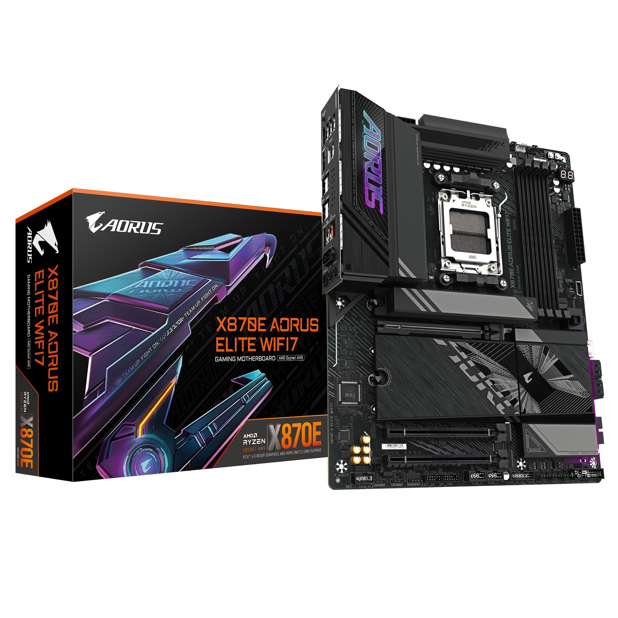 GIGABYTE X870E AORUS ELITE WIFI7 Motherboard - Supports AMD Ryzen