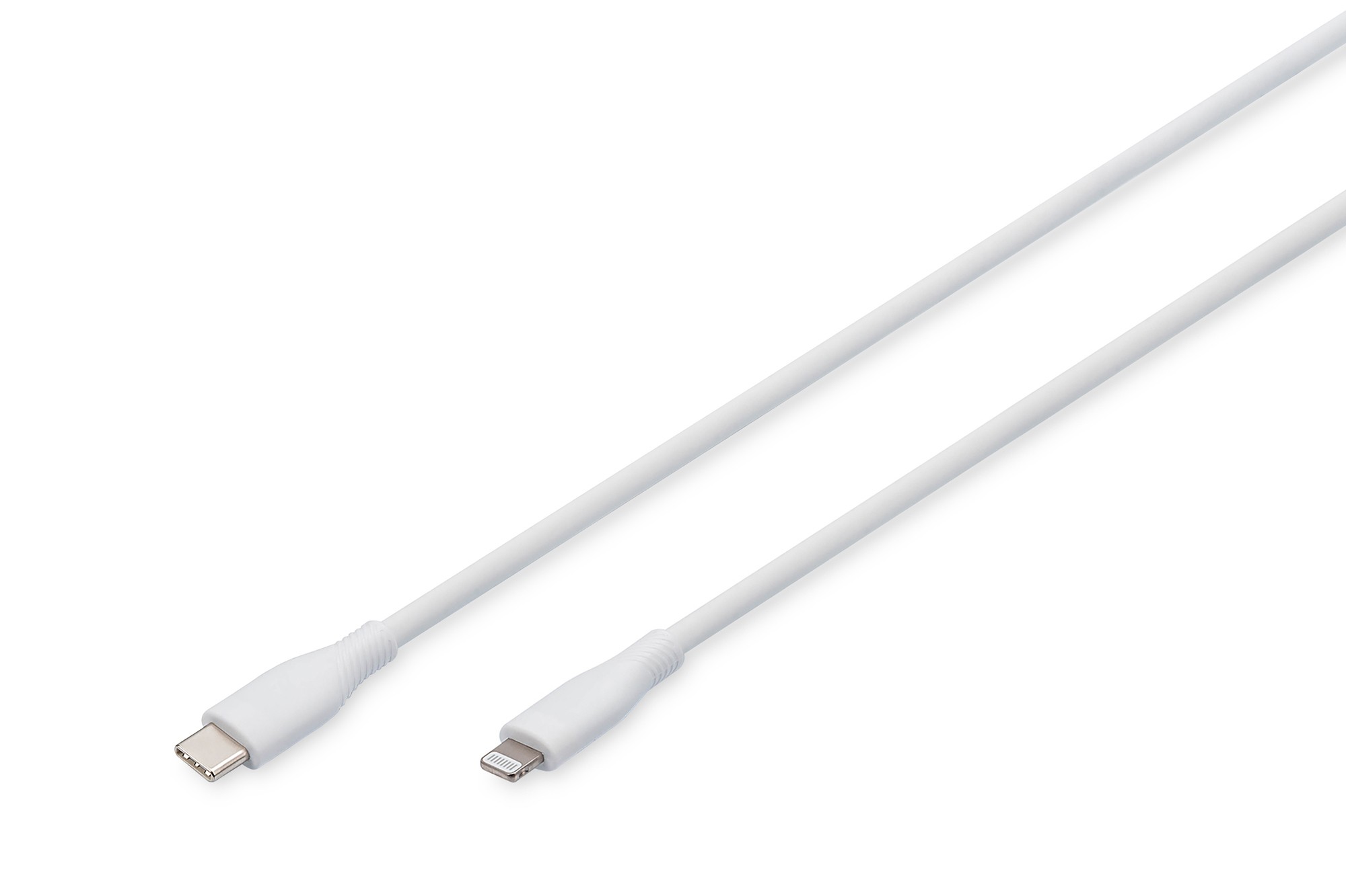 Digitus Lightning silicone connection cable, USB-C - Lightning, 1m,