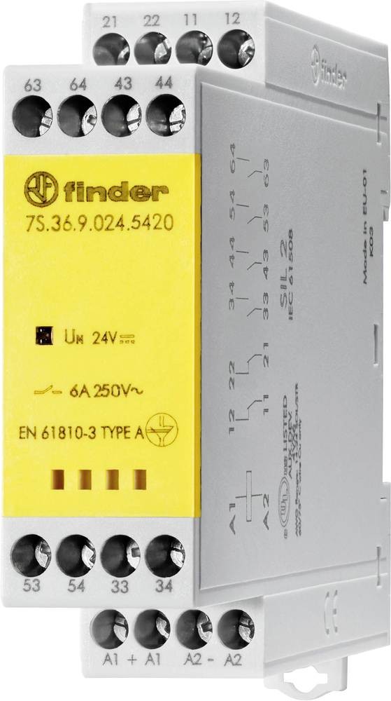 Finder 7S.36.9.024.5420 Relais Schaltstrom (max.): 6 A 2 Öffner, 4