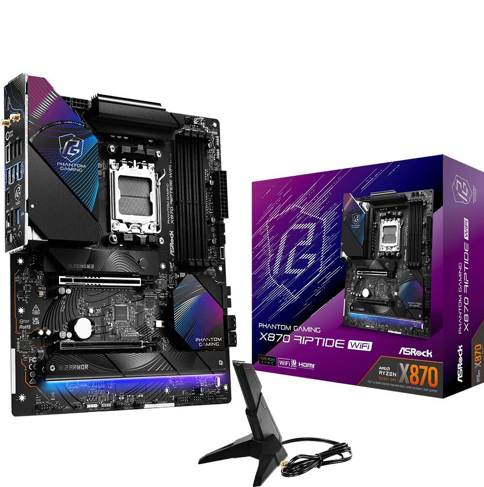 Asrock X870 Riptide WiFi AMD X870 Socket AM5 ATX - Asrock X870