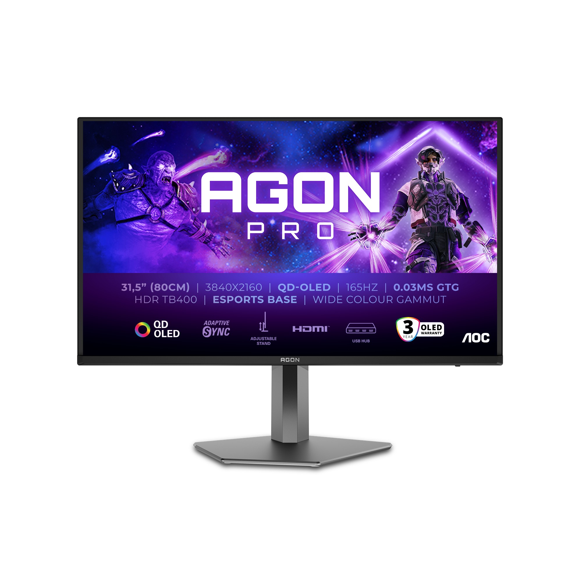 AOC AGON PRO AG326UD computer monitor 80 cm (31.5") 3840 x 2160